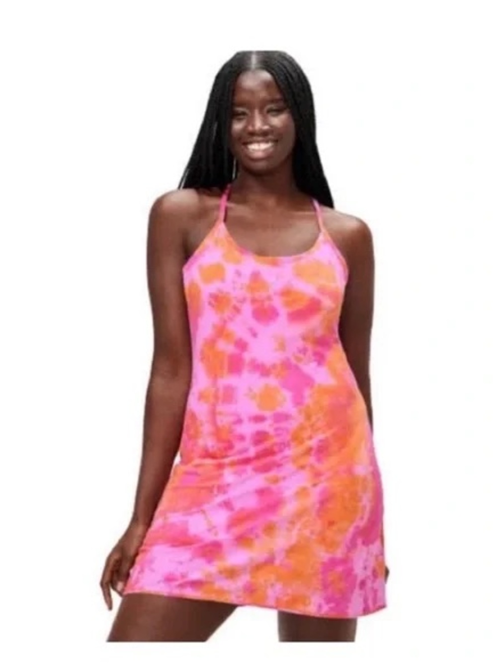 Outdoor Voices Exercise Dress Pink & Orange Tie-Dye - OBO